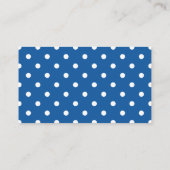 Luier Raffle Ticket Bright Blue Polka Dot Informatiekaartje (Achterkant)
