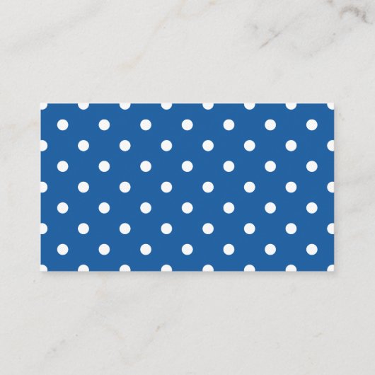 Luier Raffle Ticket Bright Blue Polka Dot Informatiekaartje (Achterkant)