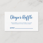 Luier Raffle Ticket Bright Blue Polka Dot Informatiekaartje (Voorkant)