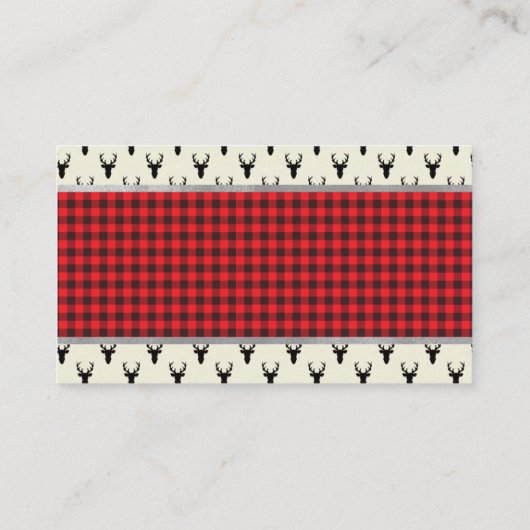Luier Raffle Ticket, Buffalo Plaid, Baby shower Informatiekaartje (Achterkant)
