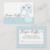 Luier Raffle Ticket Elephant Heart Baby shower Informatiekaartje (Voorkant / Achterkant)