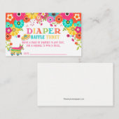 Luier Raffle Ticket- Fiesta Thema Informatiekaartje (Voorkant / Achterkant)