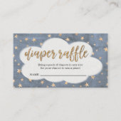Luier Raffle Ticket Insert voor Boy's Baby shower Informatiekaartje (Voorkant)