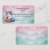 Luier Raffle Ticket Kitten Enclosure Kaart (Voorkant / Achterkant)