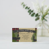 Luier Raffle Ticket Lumberjack Deer Antlers Boy Informatiekaartje (Staand voorkant)