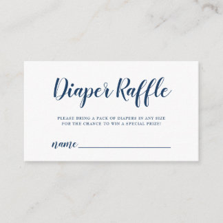 Luier Raffle Ticket Marine Blauw Polka Dot Informatiekaartje