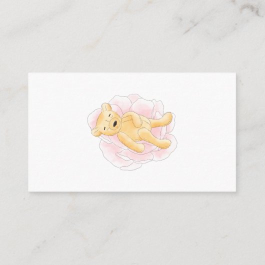 Luier Raffle Ticket Meisje Teddy Bear Honey Bee Informatiekaartje (Achterkant)