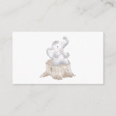 Luier Raffle Ticket Moderne Baby Olifant Informatiekaartje (Achterkant)