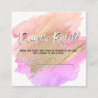 LUIER RAFFLE Ticket Pink Gold BOY Baby shower Informatiekaartje