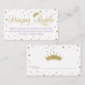 Luier Raffle Ticket, Prinses, Paarse Informatiekaartje (Voorkant / Achterkant)