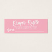 LUIER RAFFLE Ticket Roze FAUX Goud Baby shower Mini Visitekaartjes (Voorkant)