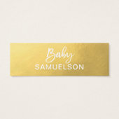 LUIER RAFFLE Ticket Roze FAUX Goud Baby shower Mini Visitekaartjes (Achterkant)