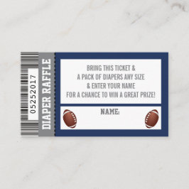 Luier Raffle Ticket, Sport, Football Baby shower Informatiekaartje
