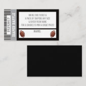 Luier Raffle Ticket, Sport, Football Baby shower Informatiekaartje (Voorkant / Achterkant)