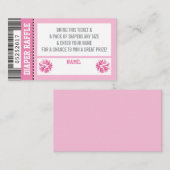 Luier Raffle Ticket, Sport, Pom Pom, Baby shower Informatiekaartje (Voorkant / Achterkant)