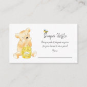 Luier Raffle Ticket Teddy Bear Honey Bee Informatiekaartje (Voorkant)