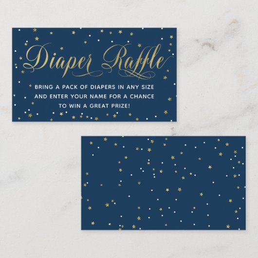 Luier Raffle Ticket, Twinkle Little Star Informatiekaartje (Voorkant / Achterkant)