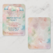 Luier Raffle Ticket Twins Jongen en Meisje Douche Informatiekaartje (Voorkant / Achterkant)