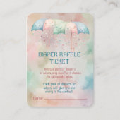 Luier Raffle Ticket Twins Jongen en Meisje Douche Informatiekaartje (Voorkant)