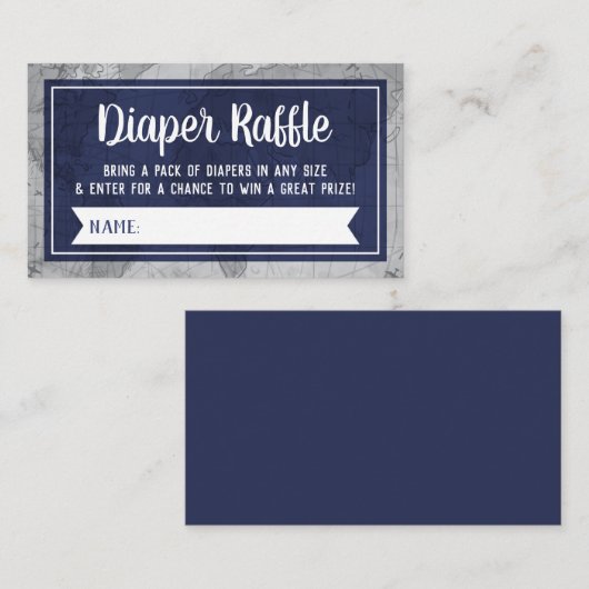 Luier Raffle Ticket, Vliegtuigen Visitekaartje (Voorkant / Achterkant)