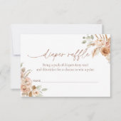 Luier Raffle Ticket voor Baby shower Insert Kaart (Voorkant)