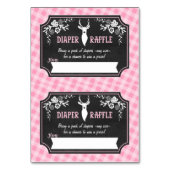 Luier Raffle Tickets - 2 per kaart - Woodland (Voorkant)