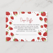 Luier Raffle Tickets Baby shower Spel Aardbei Informatiekaartje (Voorkant)