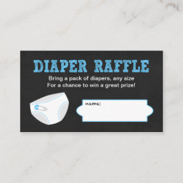 Luier Raffle Tickets / Chalkboard boy baby shower Informatiekaartje
