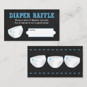 Luier Raffle Tickets / Chalkboard boy baby shower Informatiekaartje (Voorkant / Achterkant)