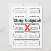 Luier Raffle Tickets Custom Creëer Kaart (Voorkant)