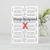 Luier Raffle Tickets Custom Creëer Kaart (Staand voorkant)