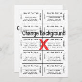 Luier Raffle Tickets Custom Creëer Kaart (Voorkant / Achterkant)