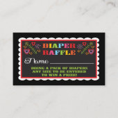 Luier Raffle tickets Mexicaanse Fiesta Papel Picad Informatiekaartje (Voorkant)