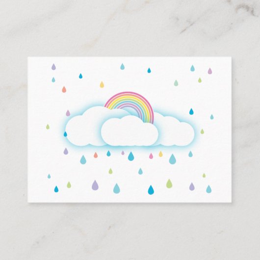 Luier Raffle Tickets Raindrop Baby shower (Achterkant)