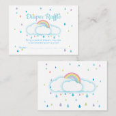 Luier Raffle Tickets Raindrop Baby shower (Voorkant / Achterkant)