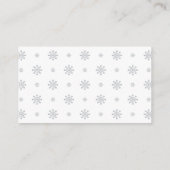Luier Raffle Tickets | Silver Winter Baby shower Informatiekaartje (Achterkant)