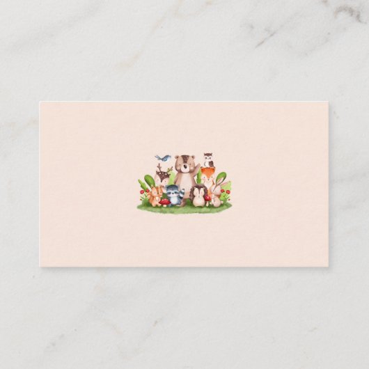 Luier Raffle Tickets Woodland Dieren Groen Informatiekaartje (Achterkant)