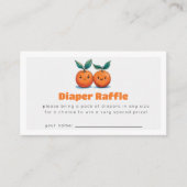 Luier Raffle Twee kleine schatjes Sinaasappel Informatiekaartje (Voorkant)