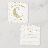 Luier Raffle Twinkle Little Star Baby shower Gold Informatiekaartje (Voorkant / Achterkant)