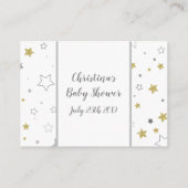 Luier Raffle Twinkle Little Star Goud Grijs Douche Informatiekaartje (Achterkant)