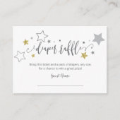 Luier Raffle Twinkle Little Star Goud Grijs Douche Informatiekaartje (Voorkant)