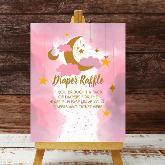 Luier Raffle Twinkle Twinkle Little Star Roze Poster