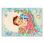 Luier Raffle voor Baby  Meisje en Rozen Kaart (Achterkant)