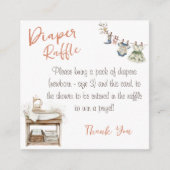 Luier Raffle waslijn Baby shower behuizing Informatiekaartje (Voorkant)