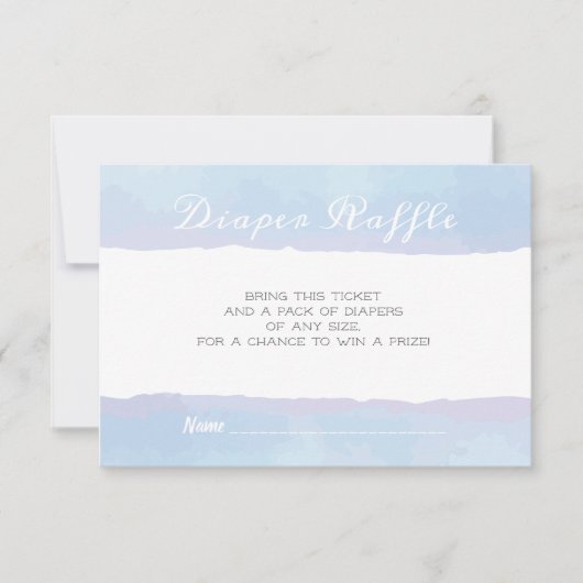 LUIER RAFFLE Waterverf Luier Raffle Enclosure Kaart (Voorkant)