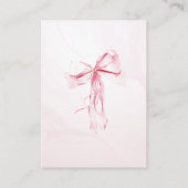 Luier Raffle Waterverf Roze Bow Girl Baby shower Informatiekaartje (Achterkant)