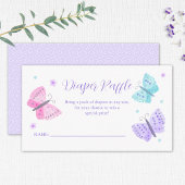 Luier Raffle Waterverf Vlinder Baby shower Informatiekaartje