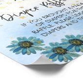 Luier Raffle We kunnen bijna wachten Boho regenboo Poster (Hoek)