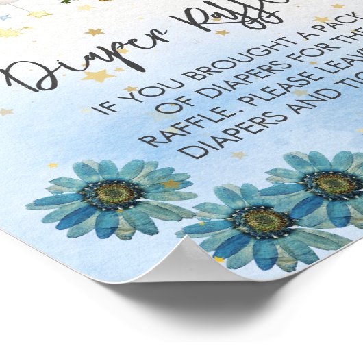 Luier Raffle We kunnen bijna wachten Boho regenboo Poster (Hoek)