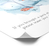 Luier Raffle Whale Baby shower Poster (Hoek)